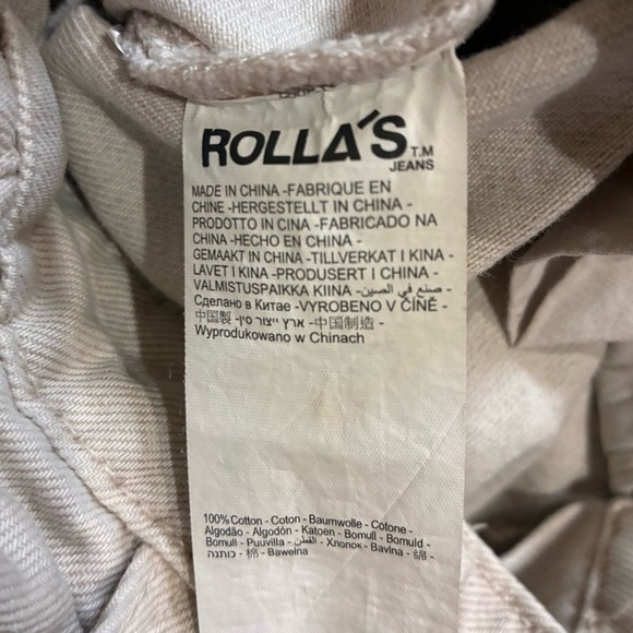 ROLLA'S High Rise Straight Jeans Cream - Picture 7 of 8